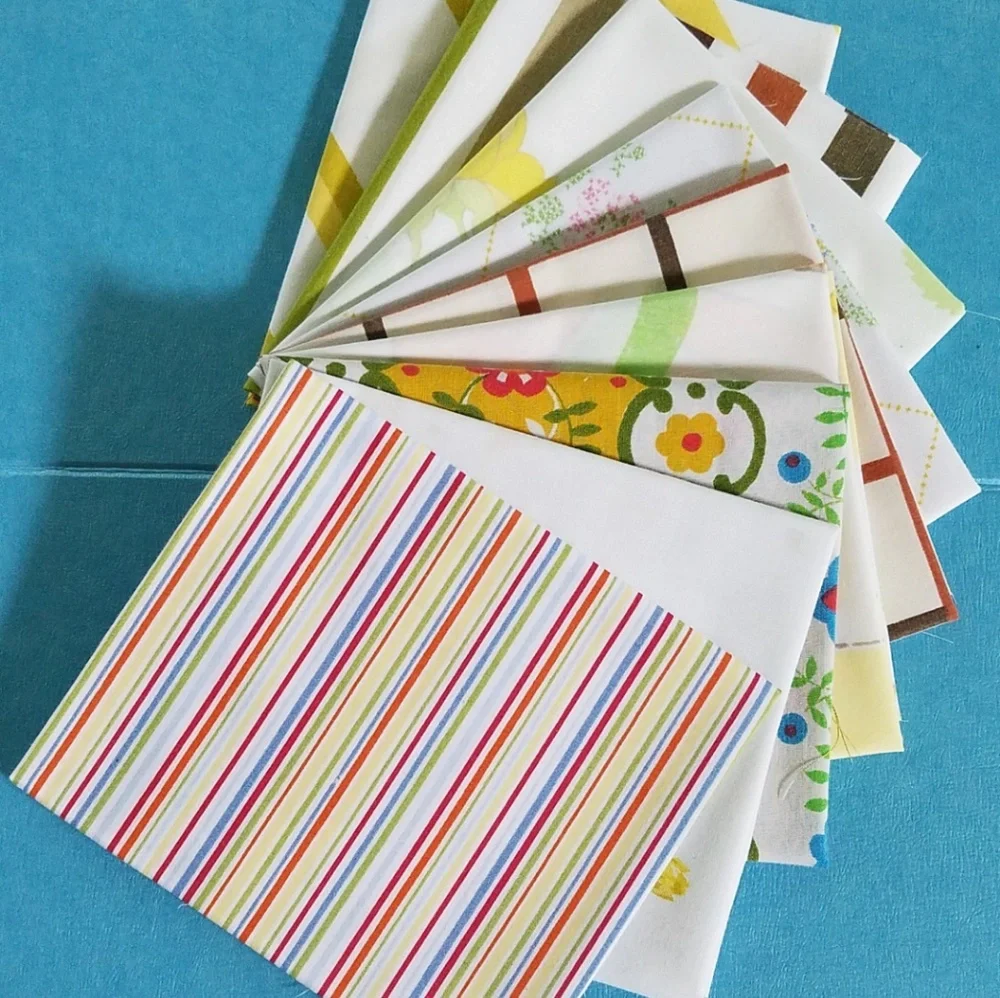 Vintage sheet fat quarters